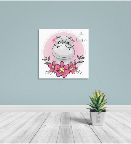 Πίνακας Σε Καμβά Baby Hippo