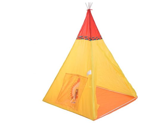 Play Tent Παιδική Ινδιάνικη Σκηνή σε κίτρινο χρώμα, διαστάσεις 100x100x135 εκατοστά