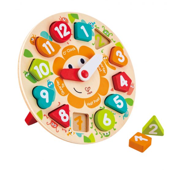 Hape Happy Puzzles Ξύλινο Ρολόι Chunky (E1622A)