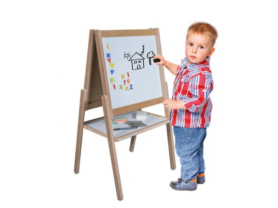 Παιδικός Μαυροπίνακας 2 όψεων με αποθηκευτικό χώρο, 52x26x93 cm